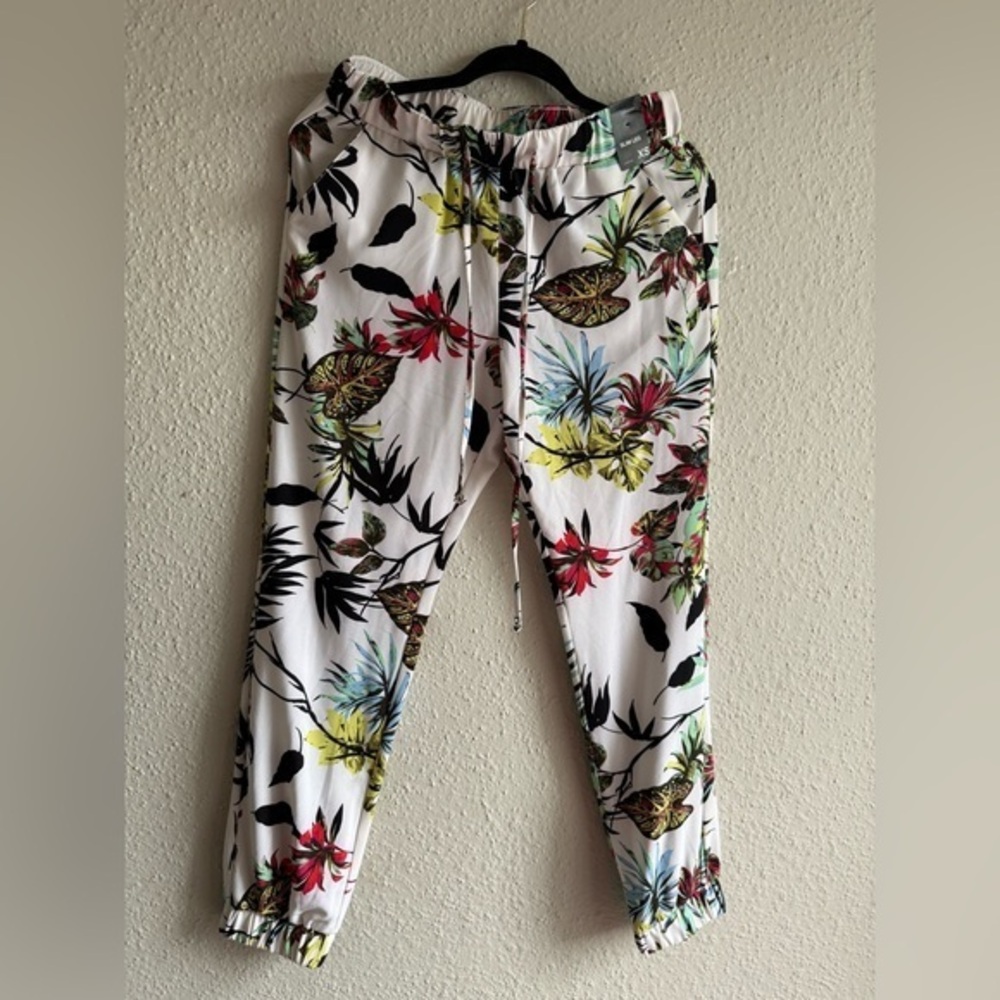 New York & Company Tropical Print Pants Size XS